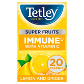Tetley - Super Fruits Immune Lemon & Ginger - 20 Tea Bags - Continental Food Store